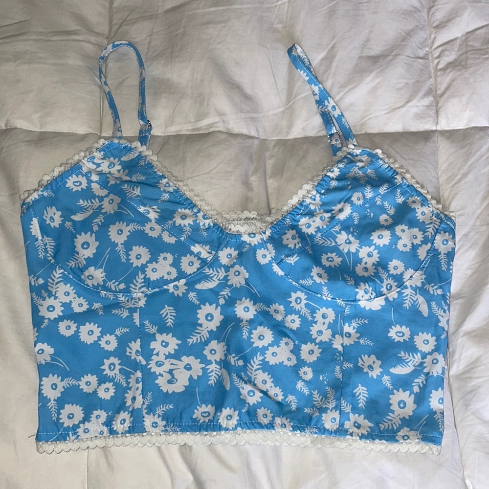 Beautiful blue floral top